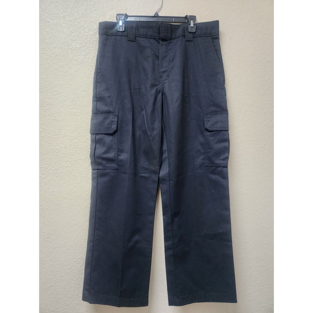 Dickies Mens 34x30 Black Cargo Work Pants Hiking Casual Relaxed Straight WP528